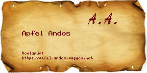 Apfel Andos névjegykártya